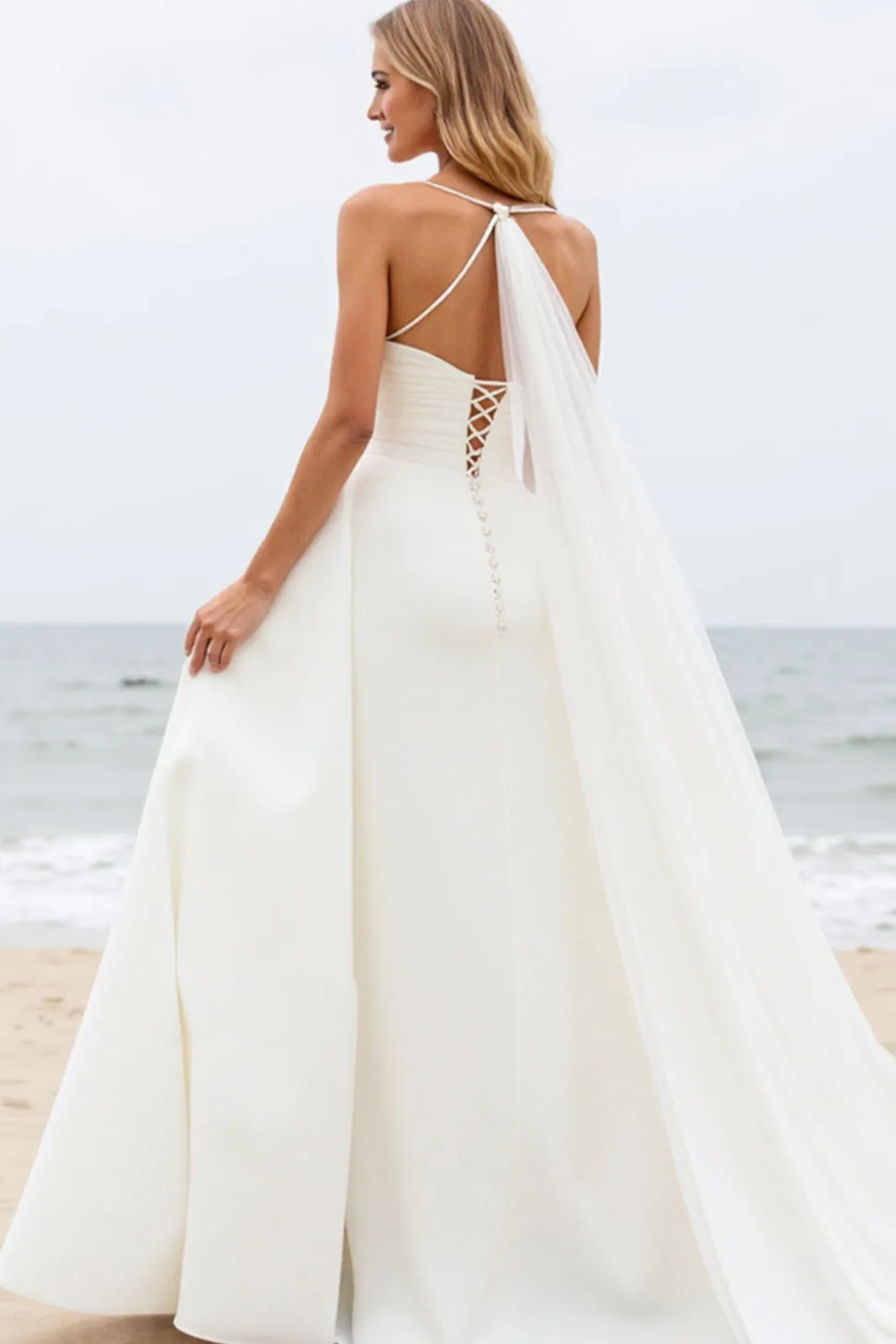 Vestido Branco De Baile/Princesa Cetim Longo Vestido de Noiva