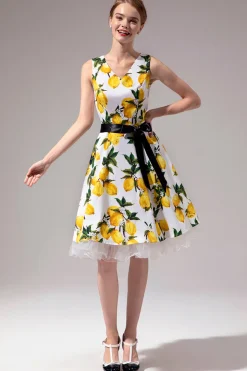 Vestido com decote em V