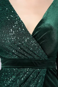 Vestido Curto de Veludo Borgonha