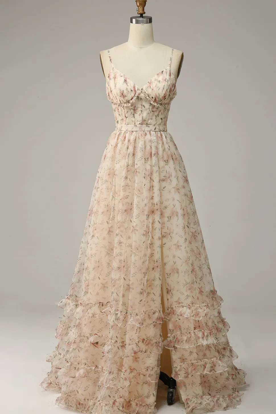 Vestido de Baile A-Line Cintas de Espaguete
