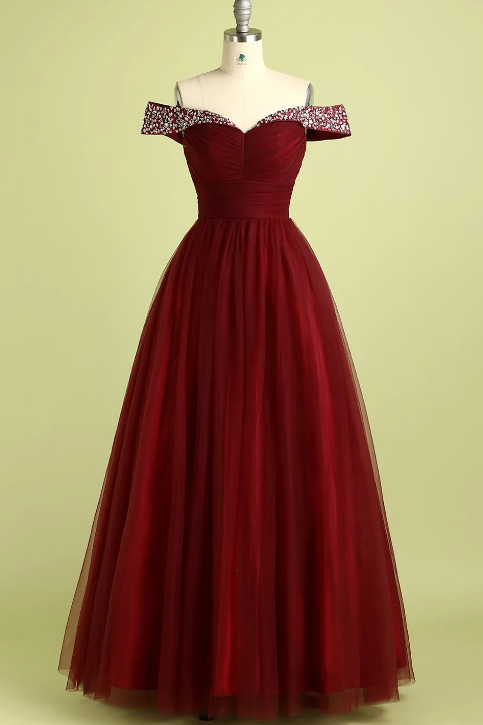 Vestido de Baile Borgonha