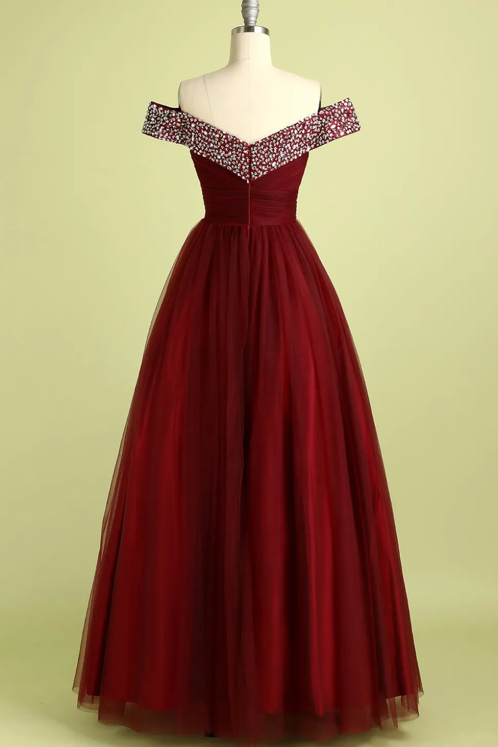 Vestido de Baile Borgonha