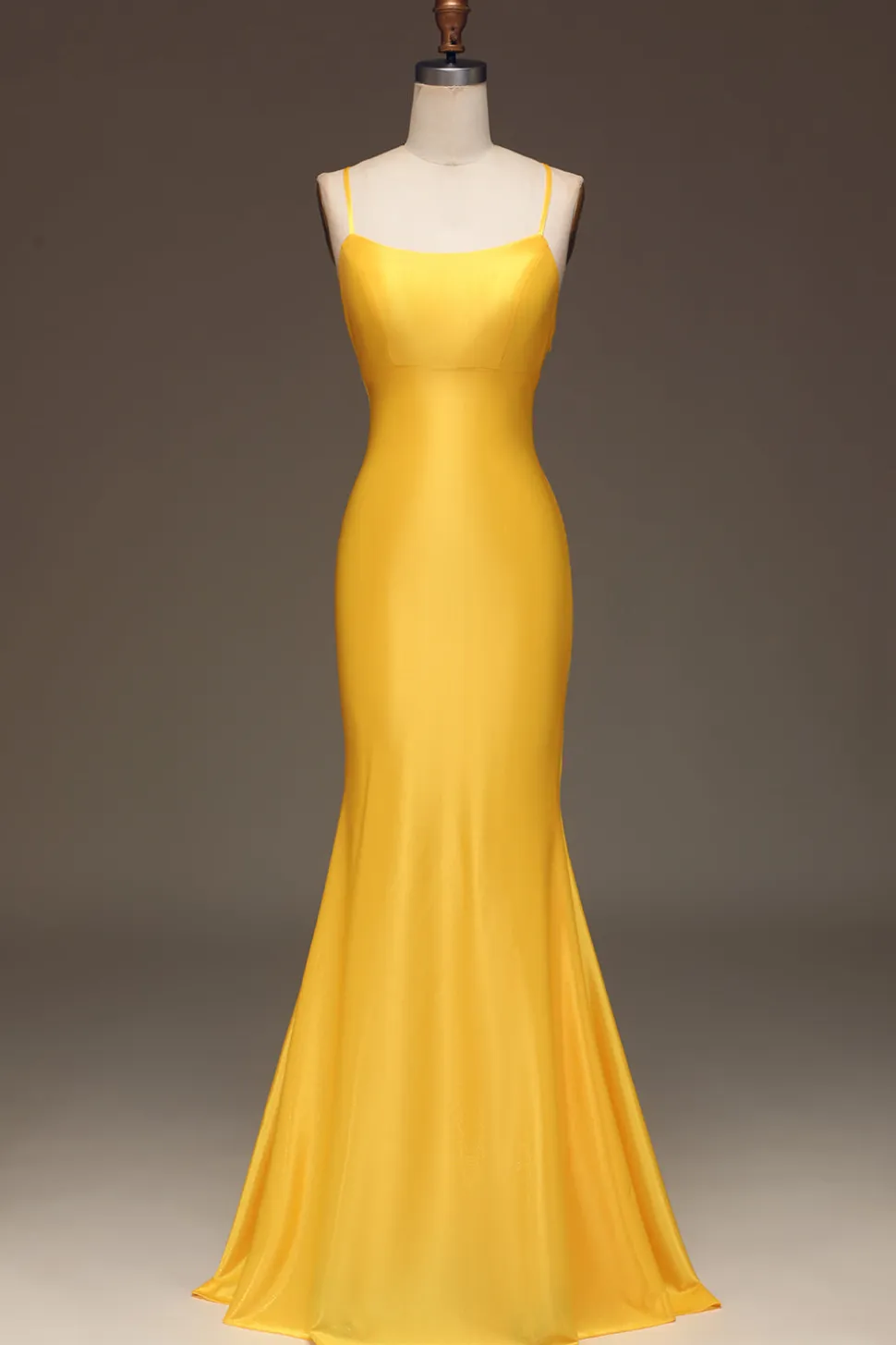 Vestido de baile de formatura de cetim azul real simples sereia longo