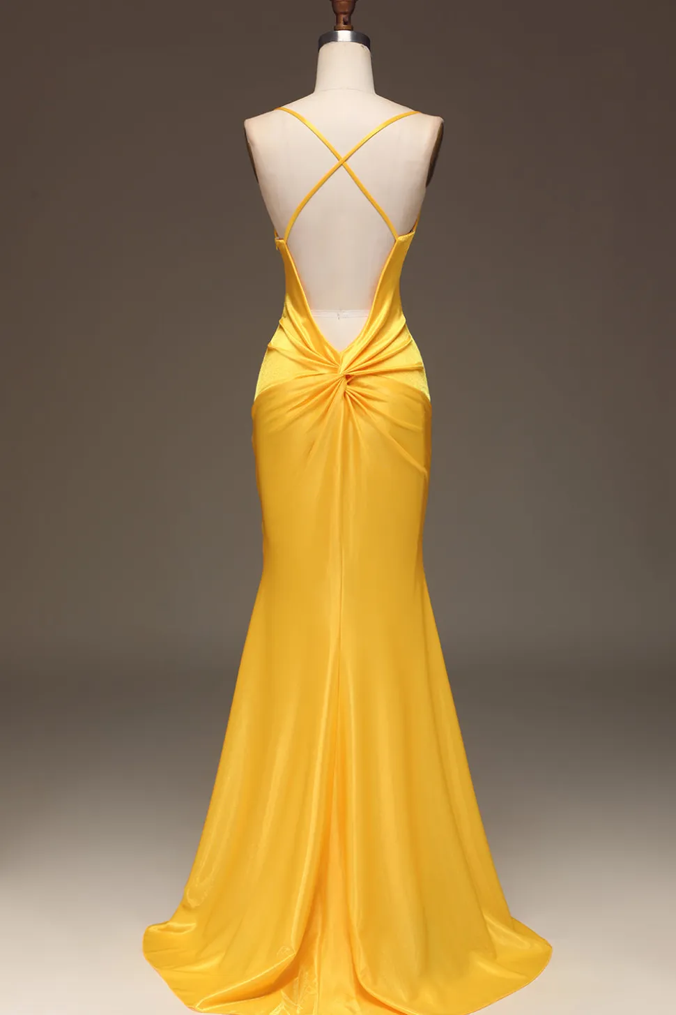 Vestido de baile de formatura de cetim azul real simples sereia longo