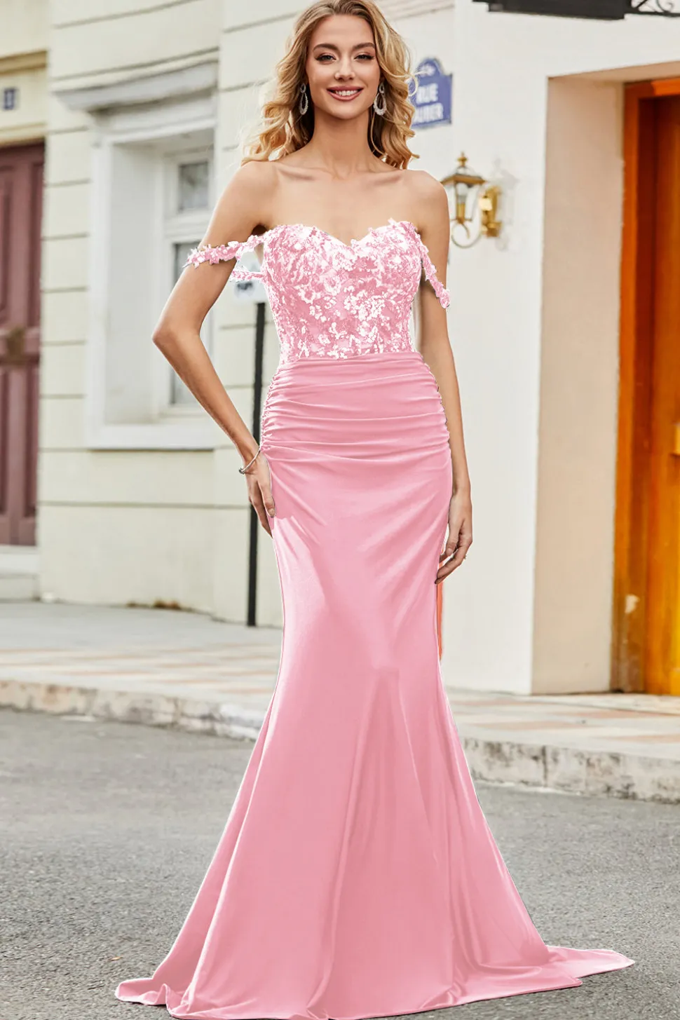 Vestido de baile de formatura de sereia verde escuro com folhos