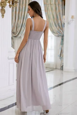 Vestido de baile de lantejoulas cinzentas