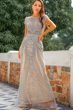 Vestido de baile de missangas da sereia