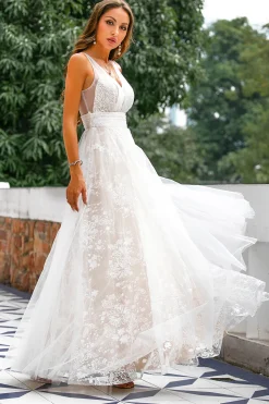 Vestido de Baile de Renda Rosa