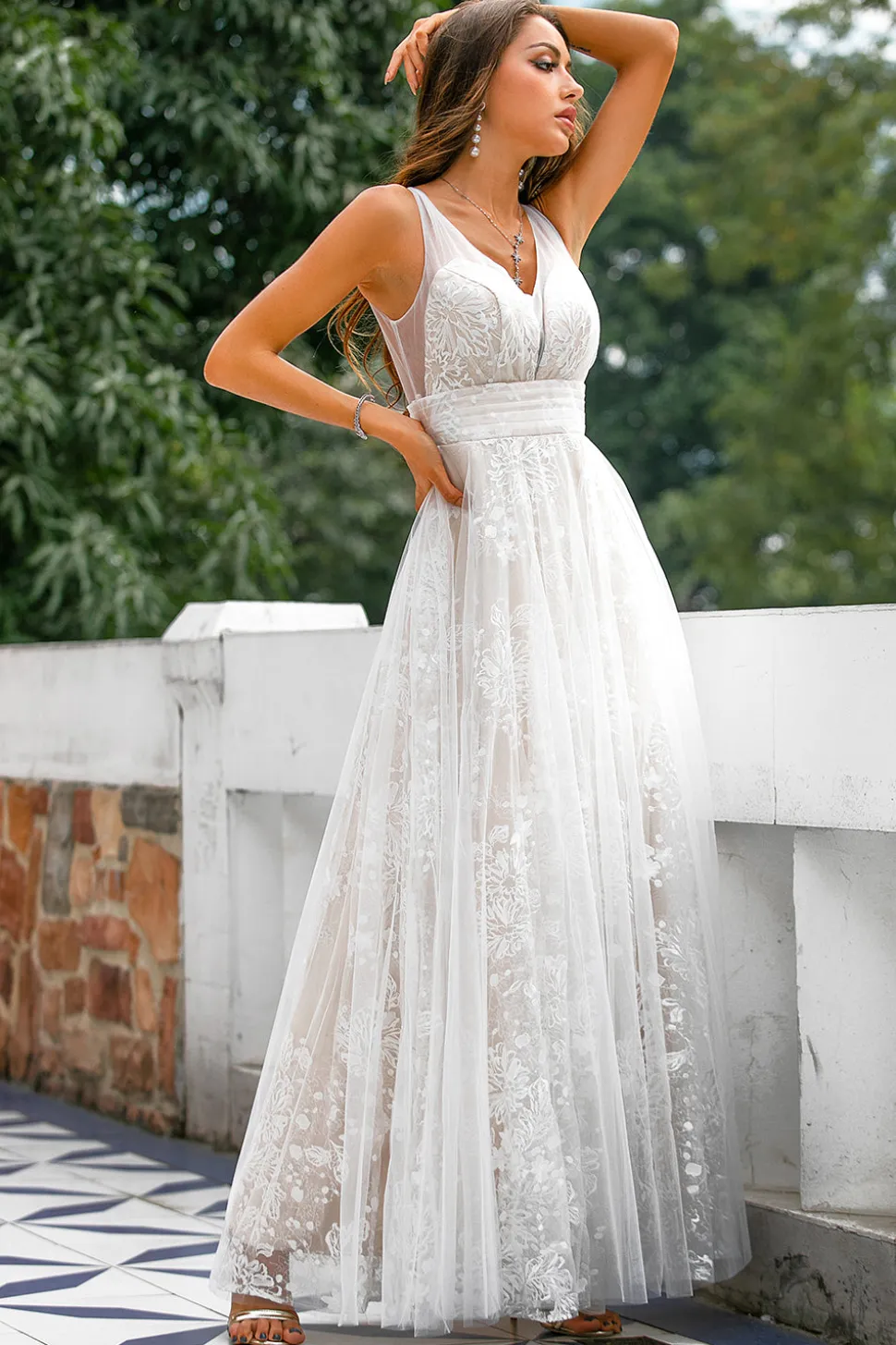 Vestido de Baile de Renda Rosa