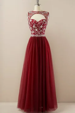 Vestido de baile de tulle de missanga