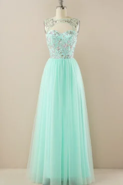 Vestido de baile de tulle de missanga