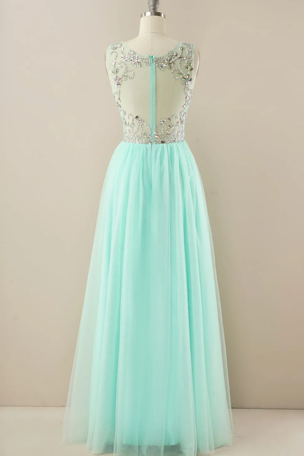 Vestido de baile de tulle de missanga