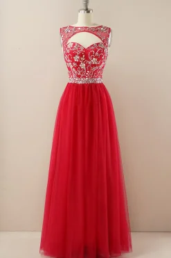 Vestido de baile de tulle de missanga
