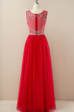 Vestido de baile de tulle de missanga