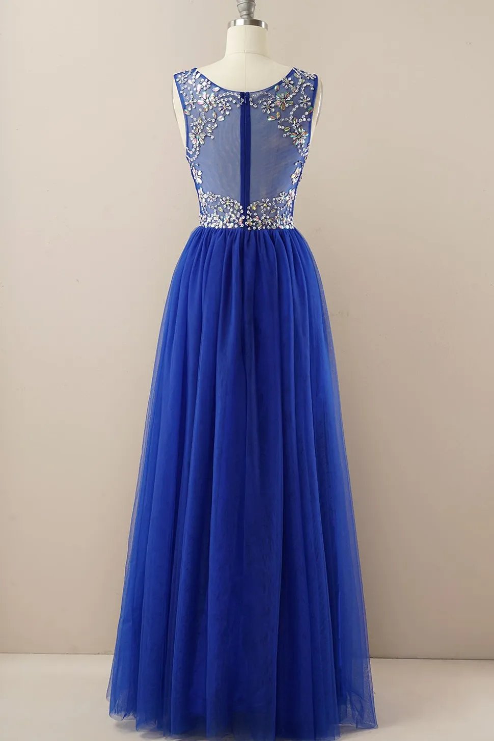 Vestido de baile de tulle de missanga