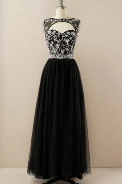 Vestido de baile de tulle de missanga