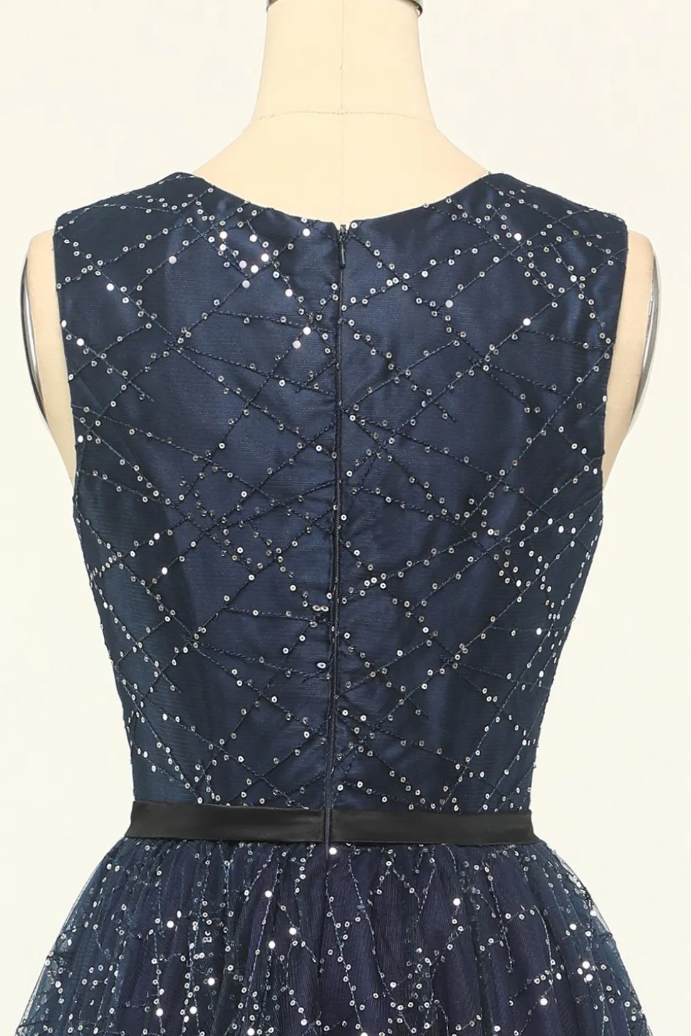 Vestido de baile de tulle da marinha glitter