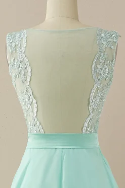 Vestido de baile longo applique