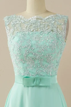 Vestido de baile longo applique
