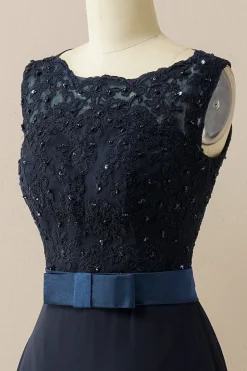 Vestido de baile longo applique