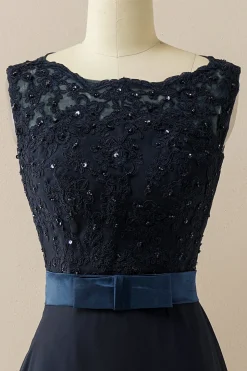 Vestido de baile longo applique
