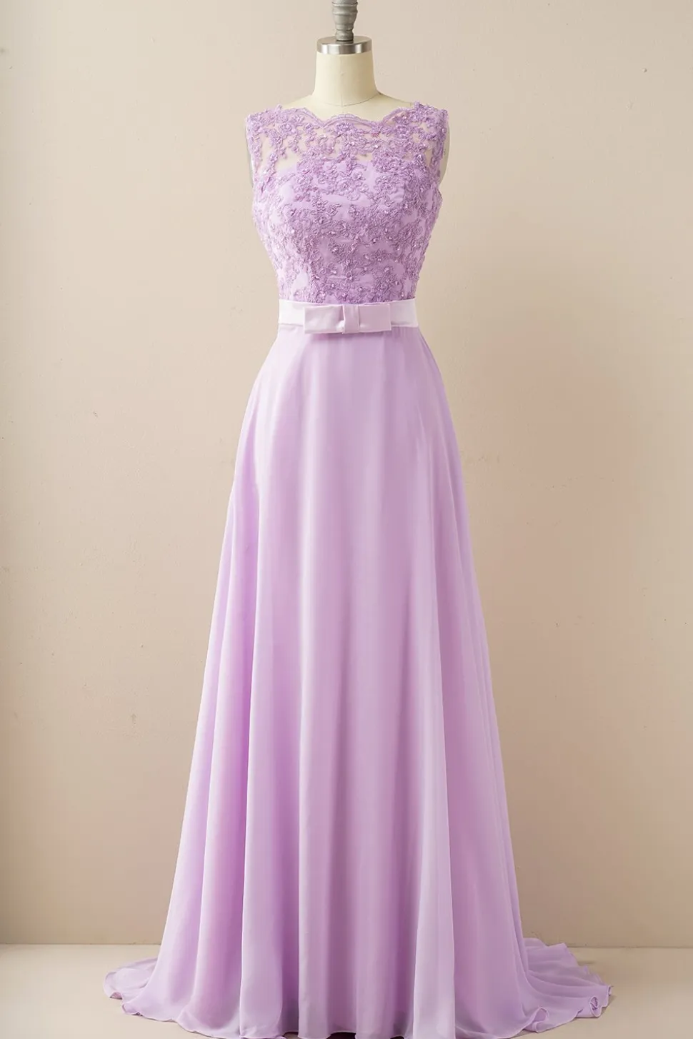 Vestido de baile longo applique
