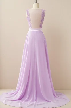 Vestido de baile longo applique
