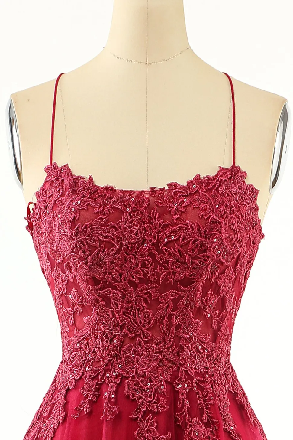 Vestido de baile longo de lavanda tulle com renda
