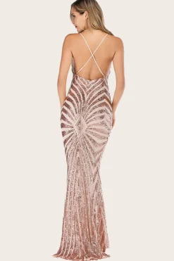 Vestido de baile longo de sereia preta