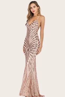 Vestido de baile longo de sereia preta