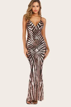 Vestido de baile longo de sereia preta