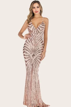 Vestido de baile longo de sereia preta