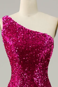 Vestido de baile sereia um ombro