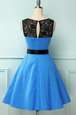 Vestido de balanço branco vintage de 1950