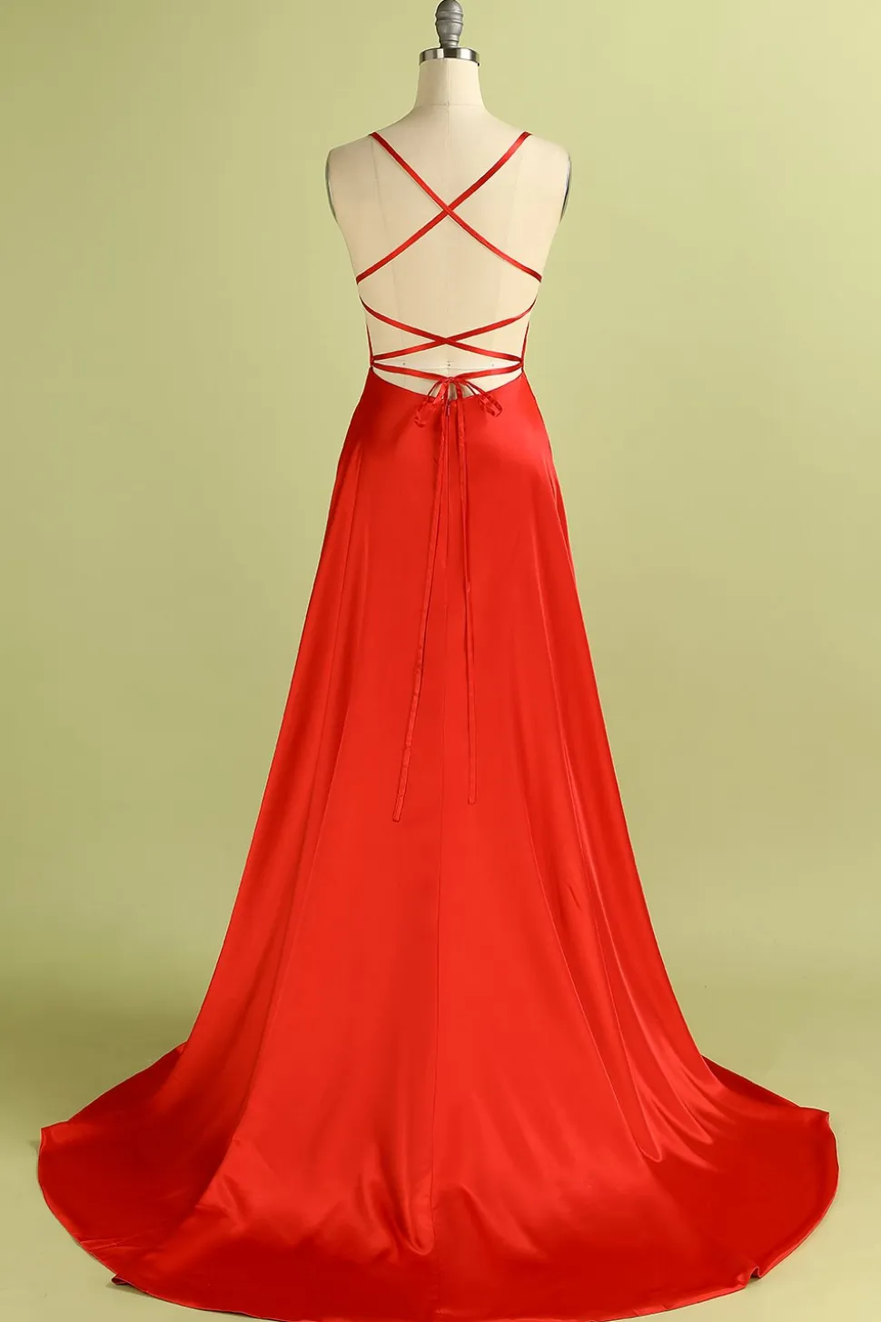 Vestido de cetim azul