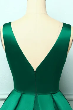 Vestido de cetim verde bola