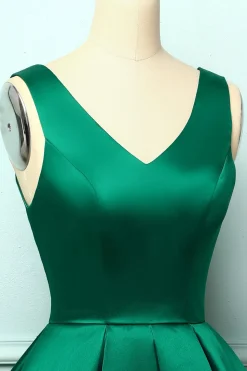 Vestido de cetim verde bola