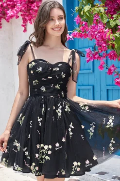 Vestido de Cocktail A Line Verde