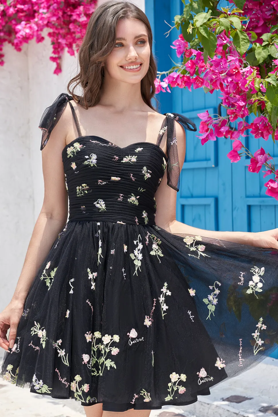 Vestido de Cocktail A Line Verde