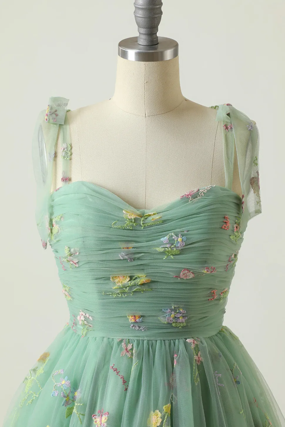 Vestido de Cocktail A Line Verde