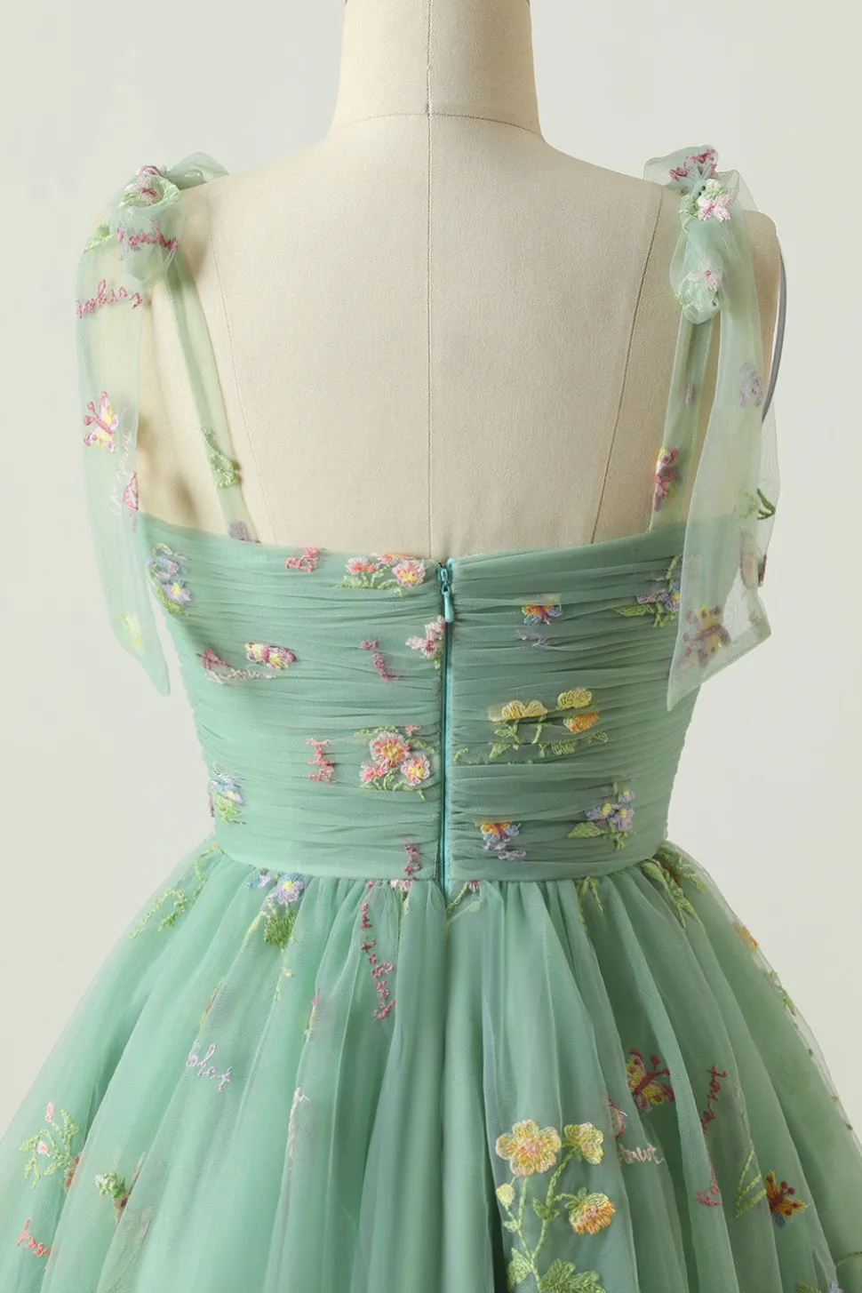 Vestido de Cocktail A Line Verde
