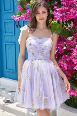 Vestido de Cocktail A Line Verde