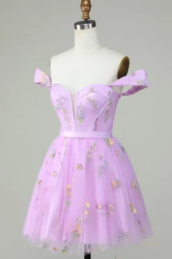Vestido de Cocktail Champanhe A Line