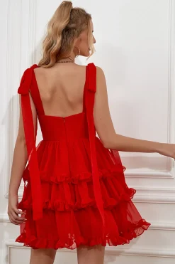 Vestido de Cocktail curto com laços