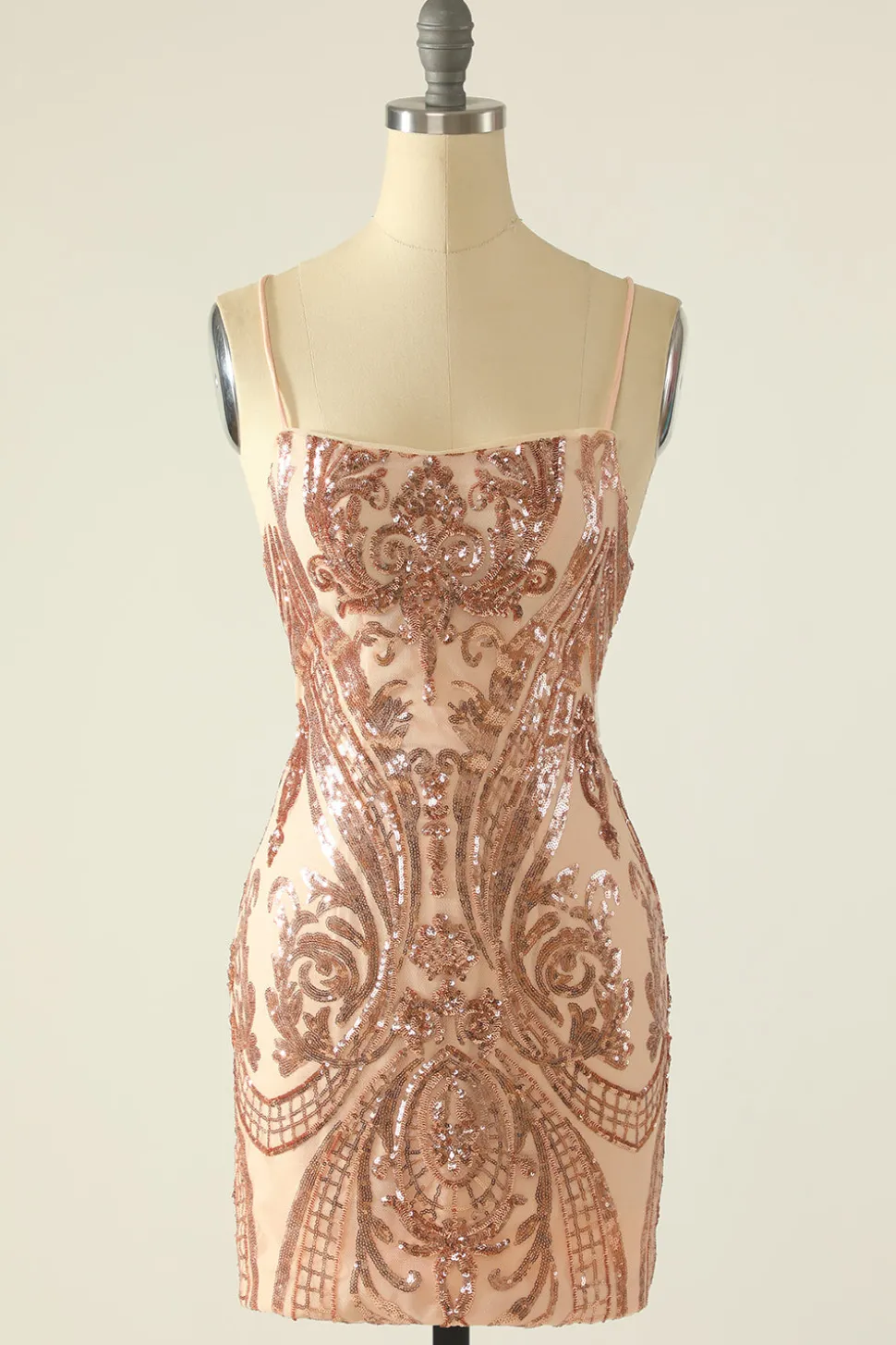 Vestido de Cocktail de lantejoulas da Marinha