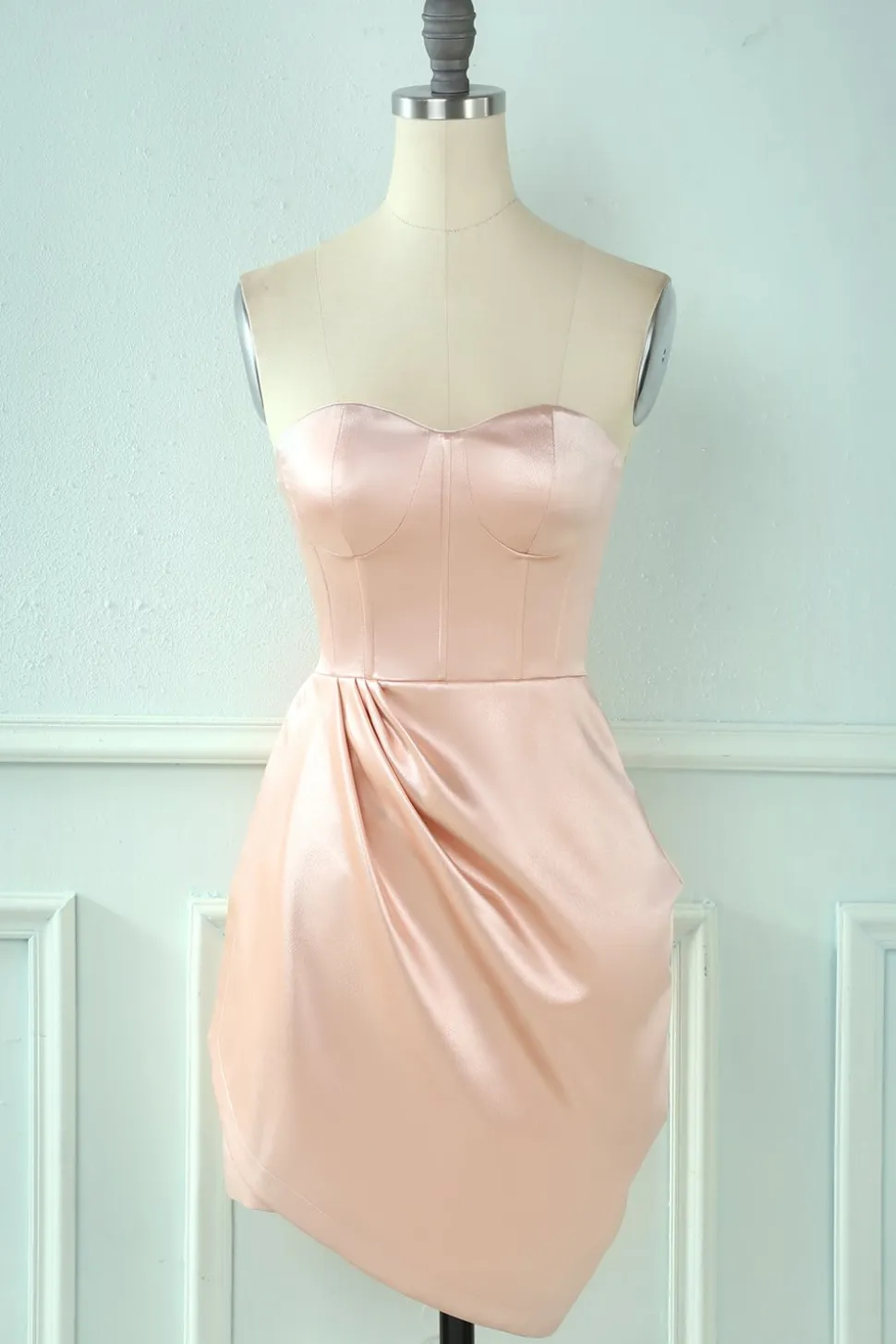 Vestido de coquetel de bodycon rosa sweetheart
