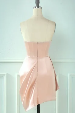 Vestido de coquetel de bodycon rosa sweetheart