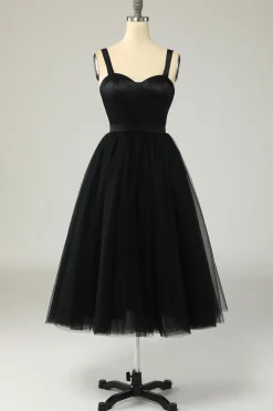 Vestido de coquetel de tulle azul celeste