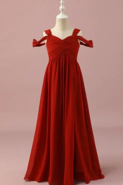 Vestido de Dama de Honra Júnior Vermelho