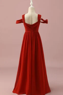 Vestido de Dama de Honra Júnior Vermelho